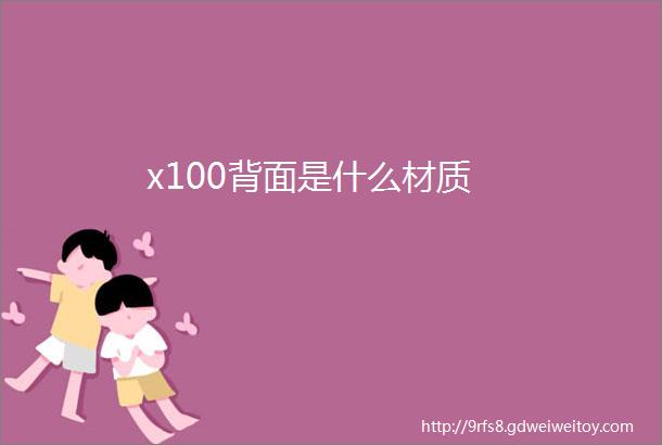 x100背面是什么材质