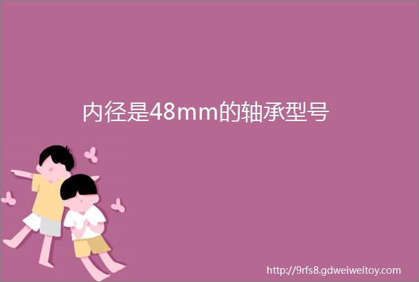 内径是48mm的轴承型号