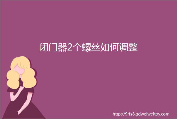 闭门器2个螺丝如何调整