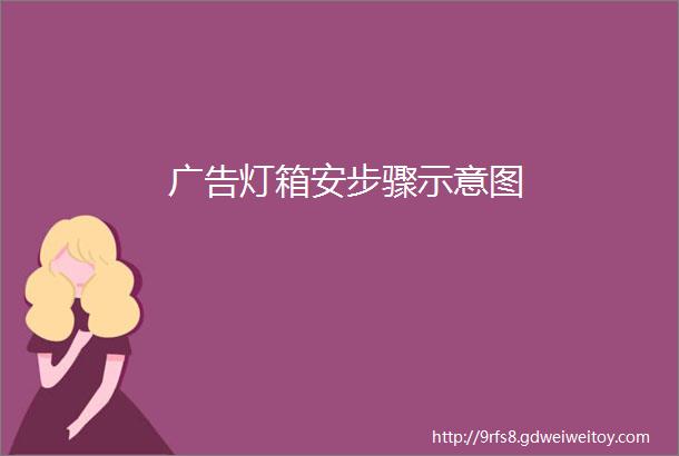 广告灯箱安步骤示意图