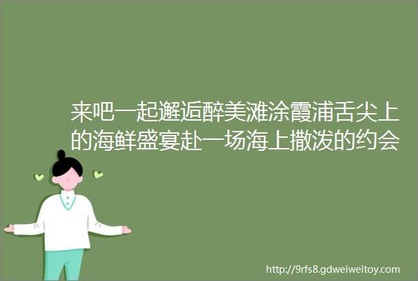 来吧一起邂逅醉美滩涂霞浦舌尖上的海鲜盛宴赴一场海上撒泼的约会一起感受渔家的热情奔放霞浦二日游还有更多惊喜等着您