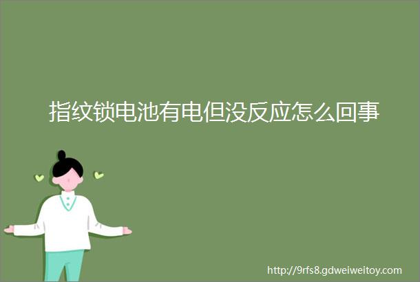 指纹锁电池有电但没反应怎么回事