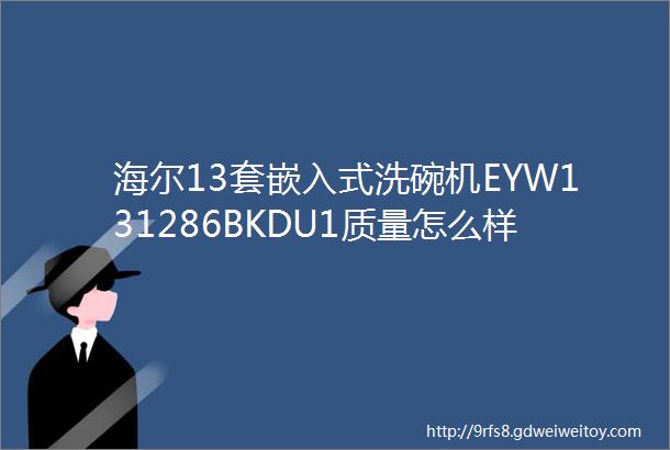 海尔13套嵌入式洗碗机EYW131286BKDU1质量怎么样好不好多少钱