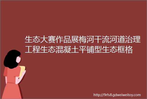 生态大赛作品展梅河干流河道治理工程生态混凝土平铺型生态框格