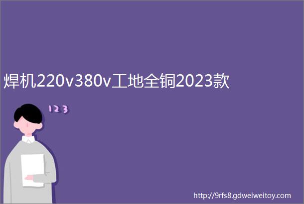 焊机220v380v工地全铜2023款