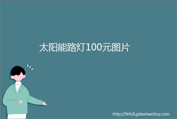 太阳能路灯100元图片